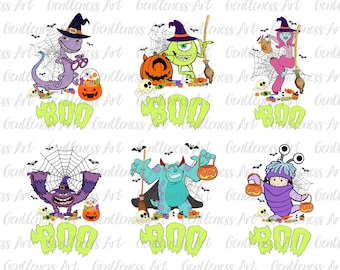 Monster Boo Png, Monster Halloween Bundle Png, Monster Matching Family Png, Png Files For Sublimation