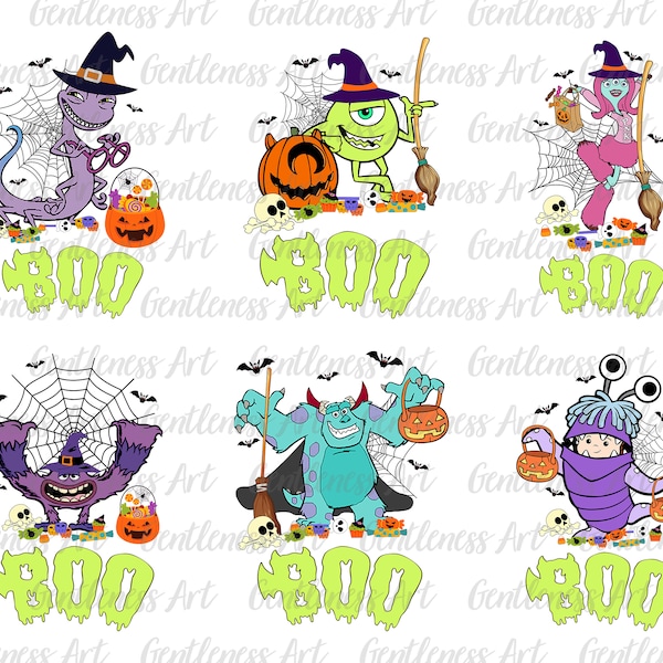 Monster Boo Png, Monster Halloween Bundle Png, Monster Matching Family Png, Png Files For Sublimation