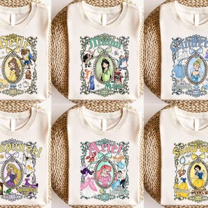 10+Vintage Watercolor Princess Squad Coquette  Magical Mirror Bow Png, Princess Trip, Girls Trip, Princess Characters Baby Girlies Png