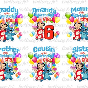 Ensemble famille fille anniversaire fille, prénom et âge personnalisés, équipe d'anniversaire, joyeux anniversaire png, souvenirs, royaume magique, png mode vacances