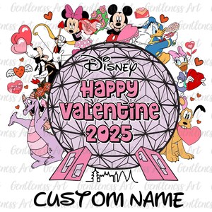 Camiseta personalizada Mouse e Frineds Epcot Love Valentine Png, Dia dos Namorados Png, Cupido Png, Casal XOXO Png, Dia dos Namorados Mágico, Casal Png