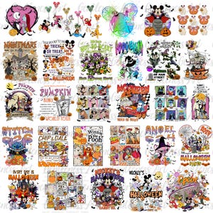 Pacchetto PNG di Halloween Mouse e amici, PNG di "Dolcetto o scherzetto", PNG di "Atmosfere spettrali", PNG di "Gita in famiglia ad Halloween", Halloween alla moda