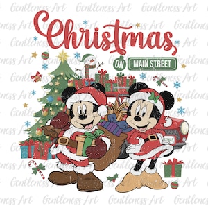 Retro Feliz Natal Png, Natal na rua principal, Casal de ratos de Natal, Esquadrão de Natal Png, Amigos de Natal, Temporada de férias Png