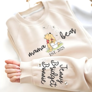 Camisa personalizada para o dia das mães Png, Camisa da mamãe urso Png, Camisa personalizada para crianças da mamãe Png, Moletom personalizado da mamãe urso Png, Presente para o dia das mães Png