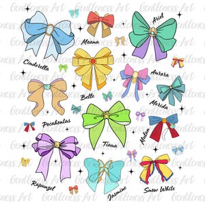 Fiocco magico principessa Png, Baby Girlies Png, Fiocchi pastello principessa Coquette Png, Viaggio tra ragazze, Squadra di principesse, Clipart principessa
