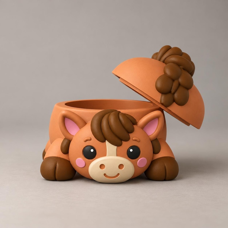 Farm Animal Storage Box STL Bundle, 6 Cute Animal Containers With Lids ...