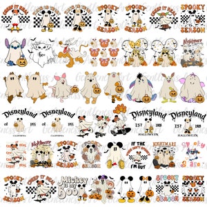 Halloween Boo Bundle geschnitten Datei, Maus und Freunde Png, Süßes oder Saures Png, gruselige Vibes Png, trendiges Halloween, Halloween-Geist