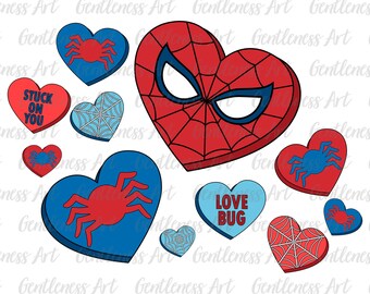 Love Bug Portrait Valentine's Day Svg, Spider Hero Svg, Kid Christmas Sublimation, Spider Face Valentine Svg, Funny Superhero Gift Valentine