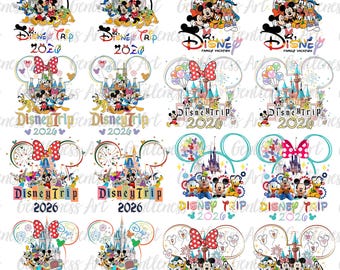 Bundle Family Trip 2026 Png, Family Vacation Png, Friend Squad Png, Vacay Mode Png, Magical Kingdom Png, Only Png