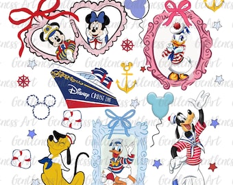 Couple Mouse Coquette Heart Mirror with Bow Png, Magic Night for Pirates on Mouse Cruise Ship,Family Cruise Matching Vacation, Vacay Mode