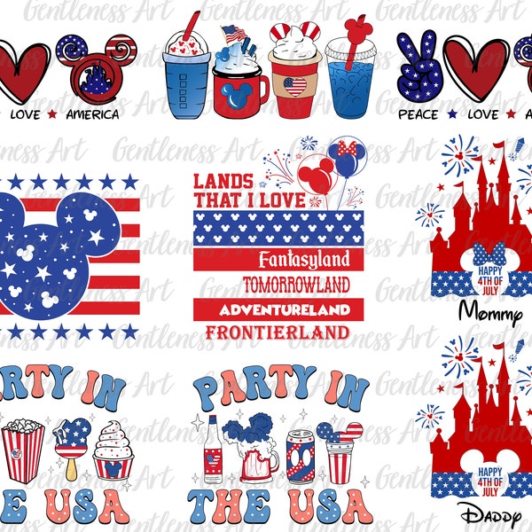Bundle Happy Fourth Of July, 4th of July, 1776 Svg, American Flag, Patriotic, Memorial Day Freedom, Svg, Png Files For Cricut Sublimation