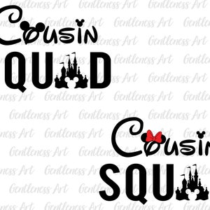 Bundle Cousin Squad Svg, Cousin Svg, Vacay Mode Svg, Magical Kingdom, Svg, Arquivos Png Para Cricut Sublimation