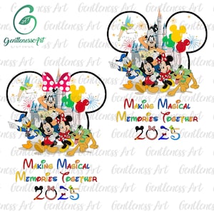 Bundle Personalisierte magische Erinnerungen zusammen machen Png, Bester Tag überhaupt Png, Familienurlaub Png, Maus und Freunde, magisches Königreich Png