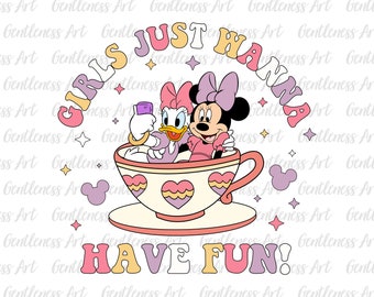 Girls Just Wanna Have Fun Svg, Summer Vibes Svg, Groovy Style Svg, Beach Vibes Svg, Besties Svg, Sister Svg