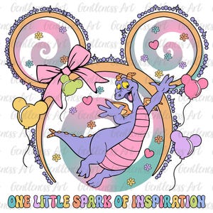 Dragon mignon avec bandeau de souris magique png, vacances en famille 2025, festival des jardins 2025, visite de la Floride png, fleur magique, ballon de souris