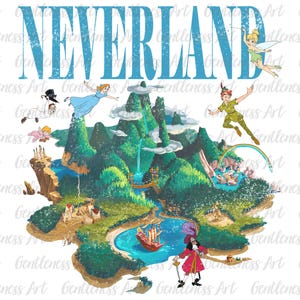 Retro Characters Shirt Png, Magic Island Png, Fairy Shirt Png, Family Trip Png, Movie Holiday Png for Sublimation, Cartoon Digital Download