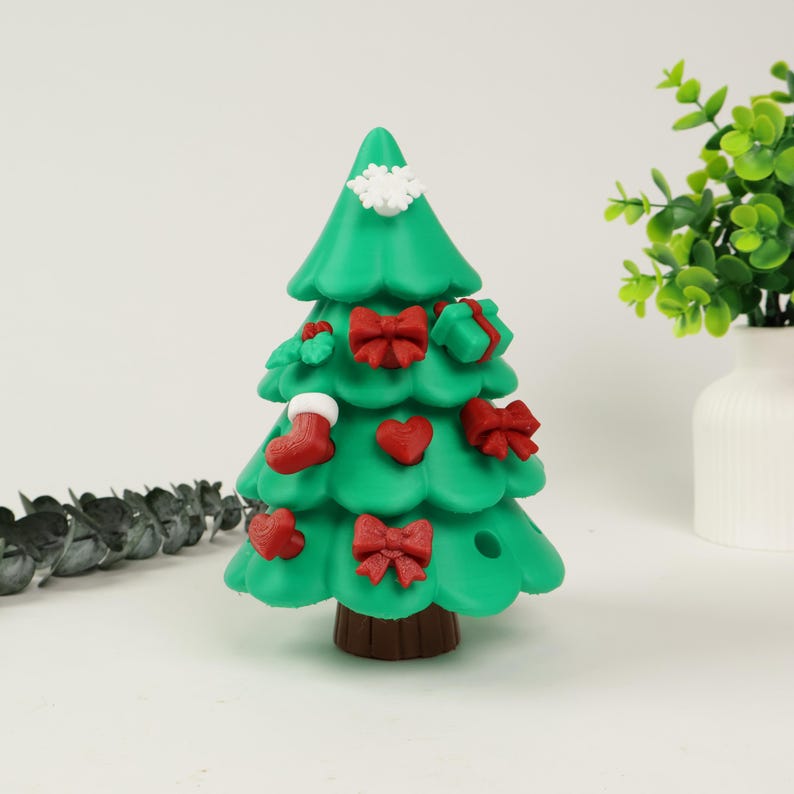 Austauschbare Weihnachtsbaum-STL-Dateien, abnehmbare Ornamente, individuell gestaltbare Weihnachtsbaumdekoration, 3D-Druckdateien Bild 3