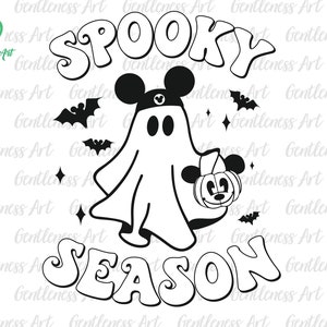 Upiorny sezon Svg Png, Halloween, Cukierek albo psikus Svg, Upiorne wibracje Svg, Boo, Okres świąteczny