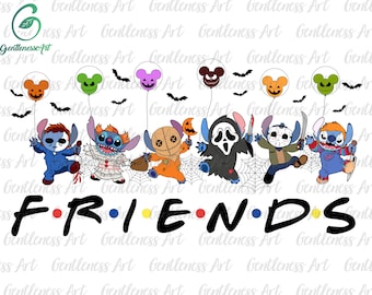 Halloween Friends Svg, Halloween Costume Svg, Trick Or Treat Svg, Spooky Vibes Svg, Holiday Season Svg, Horror Movie Svg