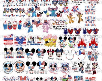 Bundle Happy Fourth Of July, 4th of July, American Flag, Patriotic, Memorial Day Freedom, 1776 Svg, Svg, Png Files For Cricut Sublimation