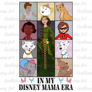 Retro Mom Characters Png, In My Mama Era Png, Mama Png, Cartoon Mom Gift, Mom Sublimation, Mother's Day ClipArt, Mom Characters PNG