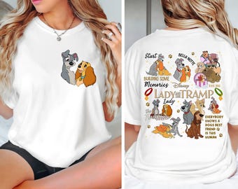 2-Sided Cartoon Couple Dog Shirt Png, Building some Memories - Everybody Knows a Dogs Best Friend, Couple Matching Tee Png
