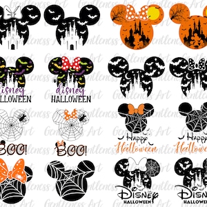 Halloween Mouse And Friends Svg Bundle, Trick Or Treat Svg, Spooky Vibes Svg, Halloween Family Trip Svg