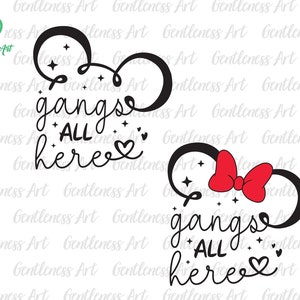 Pacote Gang All Here Svg, Viagem em Família Svg, Férias em Família Svg, Modo Férias Svg, Reino Mágico Svg, Arquivos PNG para Sublimação Cricut