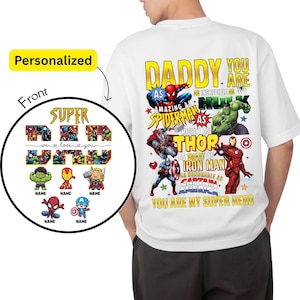 Personalisierte Super Dad Png, Papa Du bist als Smart Png, Papa Leben Png, Papa-Datei für Sublimation, Superhelden Vatertag, Hero Squad Png