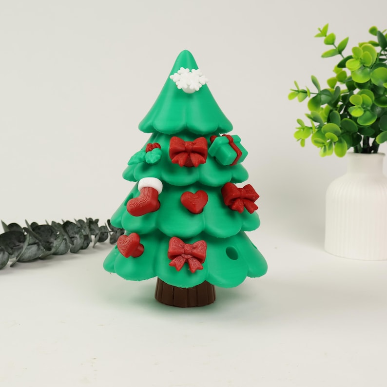 Austauschbare Weihnachtsbaum-STL-Dateien, abnehmbare Ornamente, individuell gestaltbare Weihnachtsbaumdekoration, 3D-Druckdateien Bild 2
