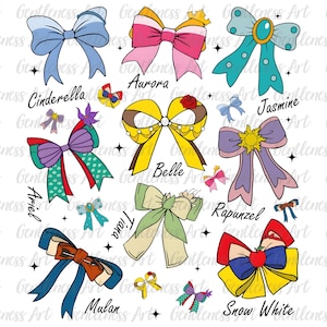 All Princess Magical Bow Png, Baby Girlies Png, Princess Coquette Pastel Bows Png, Girls Trip, Princess Squad, Princess Clipart