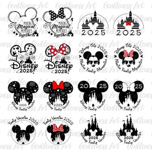 Familienurlaub 2025 svg Png Bundle, magisches Königreich svg
