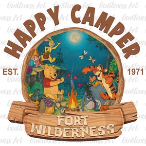 Retro Familien Outfits Urlaub 2025 Png, Camping Ausflug Png, glückliches Camper-Shirt Png, Vintage Honig Bär & Freunde passende Urlaubsreise