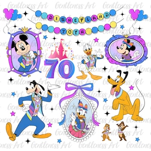 Célébration de la souris Png, chemise magique 70e anniversaire PNG, 70e anniversaire Png, vacances en famille Png, Magic Kingdom Png, famille assortie Png