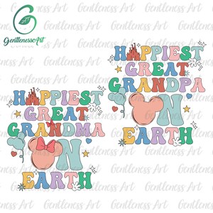 Gelukkigste overgrootmoeder overgrootvader op aarde Svg, familie-uitje Svg, Moederdag, Vacay Mode Svg, Magical Kingdom Svg