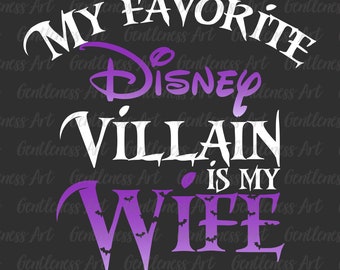 Mi villano favorito es mi esposa (SVG), Pareja a juego (SVG), Día de San Valentín divertido, Esposa villana (SVG)