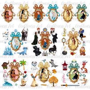 10+ Vintage Watercolor Princess Squad Coquette Magical Mirror Bow Png, Viaje de princesas, Viaje de chicas, Personajes de princesas Bebés Niñas Png
