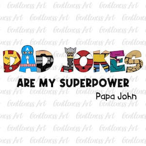 Presente personalizado para papai, piadas de pai são meu superpoder PNG, novo pai PNG, piadas do dia a dia, revelação do sexo do pai PNG, camiseta engraçada de superpai PNG