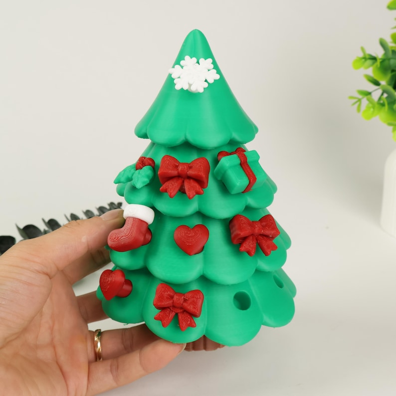 Austauschbare Weihnachtsbaum-STL-Dateien, abnehmbare Ornamente, individuell gestaltbare Weihnachtsbaumdekoration, 3D-Druckdateien Bild 5