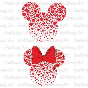 Bundel muispictogram rood hart Svg Png, Valentijnsdag Svg, gesprek harten Svg, Cupido minnaar Svg, paar Svg, liefde XOXO Cricut sublimatie