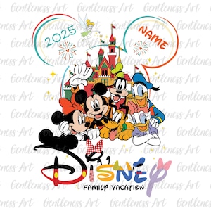 Viaje familiar con nombre personalizado 2025 (SVG), Vacaciones familiares (SVG), Escuadrón familiar (SVG), Escuadrón de amigos (SVG), Modo vacaciones (SVG), Reino mágico (SVG)