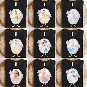 Princess Squad Coquette  Magical Mirror Bow Png Bundle, Princess Trip, Girls Trip, 9 Princess Characters, Baby Girlies Png, Princess Toddler