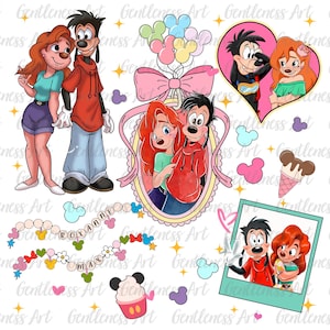 Watercolor His And Her Coquette Bows Shirt Png, Movie Design Png for Honeymoon, Mouse Snacking Balloon, Mr and Mrs T-shirt Png, Cartoon Kids