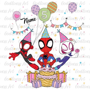 Herói personalizado 5º aniversário PNG, aniversariante PNG, personagem herói aniversariante PNG, design de camisa de aniversário combinando, download digital
