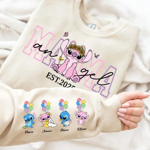 Mama personalizada, modelo 2025, PNG, design de mamãe com nome de criança na manga, PNG de mãe personalizada, mãe e filha, PNG de mãe, camiseta de mãe novata