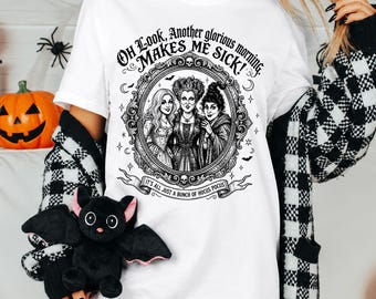 Oh kijk, een andere glorieuze ochtend maakt me ziek png, retro Halloween-heksen png, heksenzuster png, spookseizoen png, het is maar een stelletje