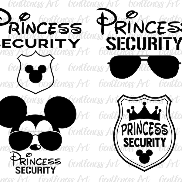 Princess Security Svg, Funny Dad Svg, Boyfriend Security Svg, Funny Girl Quote Svg, Family Trip Svg