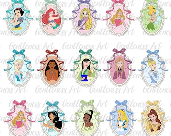 10+ Vintage Watercolor Princess Squad Coquette  Magical Mirror Bow Png, Princess Trip, Girls Trip, Princess Characters Baby Girlies Png