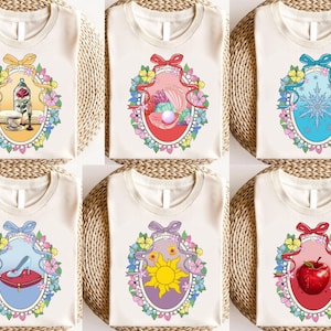 Vintages Coquette Princess Symbol Shirt Png-Bundle, Princess Squad, Princess Trip 2025, Princess Theme Spiegel Bow Design