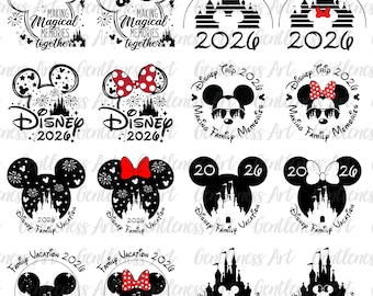 Bundle Familienurlaub 2026 svg png, magisches Königreich svg, Familienreise svg, Familien Squad svg, Freund Squad svg, Vacay-Modus svg
